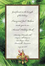 Christmas Fleur-de-lis Invitations